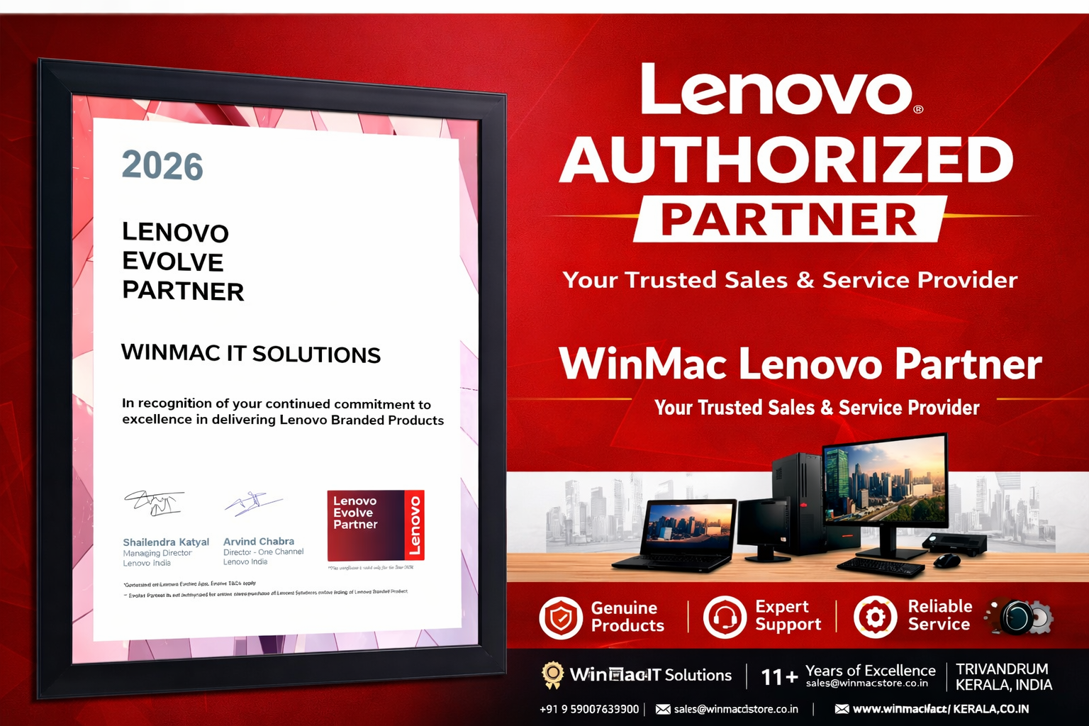Authorised Lenovo Sales and Service Partner in Trivandrum